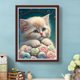 thumbnail image 1 of Cuadros Decorativos 5D bricolaje ronda completa taladro diamante pintura gato Kit hogar decoración artesanal (B6010) Wdftyju embutido en tela, 1 of 1