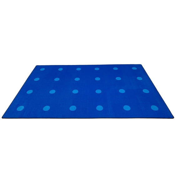 KidCarpet.com On The Spot Seating Classroom Carpet, 4' x 6' Rectangle, Blue on Blue