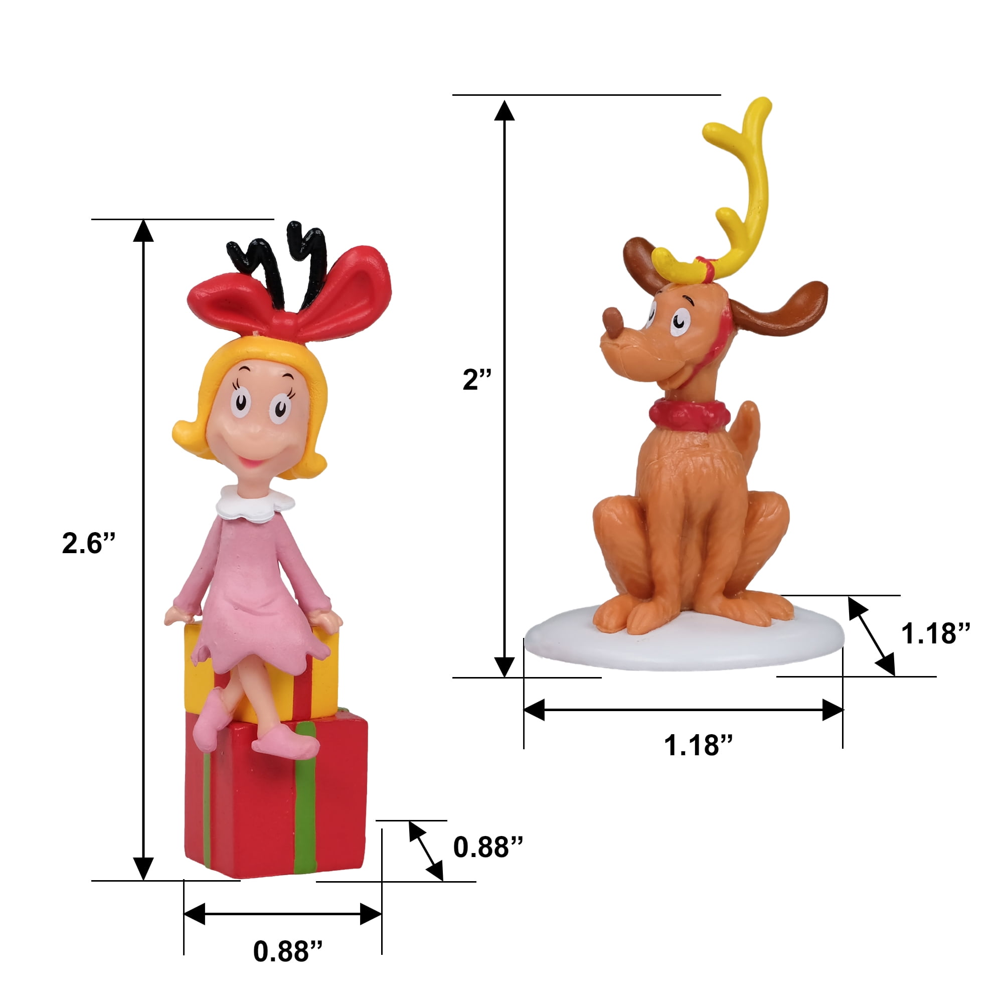 Dr. Seuss Cindy‑Lou Who & Max Christmas Village Figurine Set – 2 Piece Set