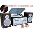 thumbnail image 2 of BT-28SPS Bluetooth Classic Style Record Player Turntable with AM/FM Radio, Cassette Player, CD Player, 2 Separate Stereo Speakers, Record Vinyl, Radio, Cassette to MP3 SD Slot, USB, AUX Silver, 2 of 6