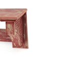 thumbnail image 4 of Benzara - Étagère - Cadres Latéraux Sculptés - 4 Crochets - Bois - Rouge Vieilli, 4 of 5