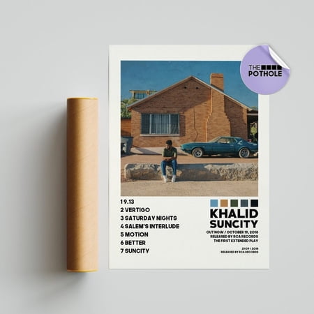 POSTER Khalid Poster / Suncity Poster / American Teen / Album Cover Poster Poster Print Wall Art, Home Decor, Khalid, Suncity-UNFRAMED