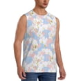 thumbnail image 2 of Fotbe Men's Orchids Flowers Print Men's Sleeveless Muscle Tank Tops Casual T-Shirts for Gym Workout Beach-Medium, 2 of 8