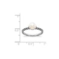 thumbnail image 2 of Gem & Harmony White Freshwater Cultured Pearl Ring in Sterling Silver for Women, 2 of 6