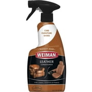 Weiman 3-1 Leather Cleaner & Conditioner for Furniture, Auto, Bags & Shoes, UVX Protection,16oz