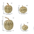 thumbnail image 3 of Taicans ‌7PCS Glitter Pumpkin Decor Set - Halloween Thanksgiving Table Decorations,Gold Plastic Fall Centerpiece Ornaments for Party,Wedding & Home‌, 3 of 6