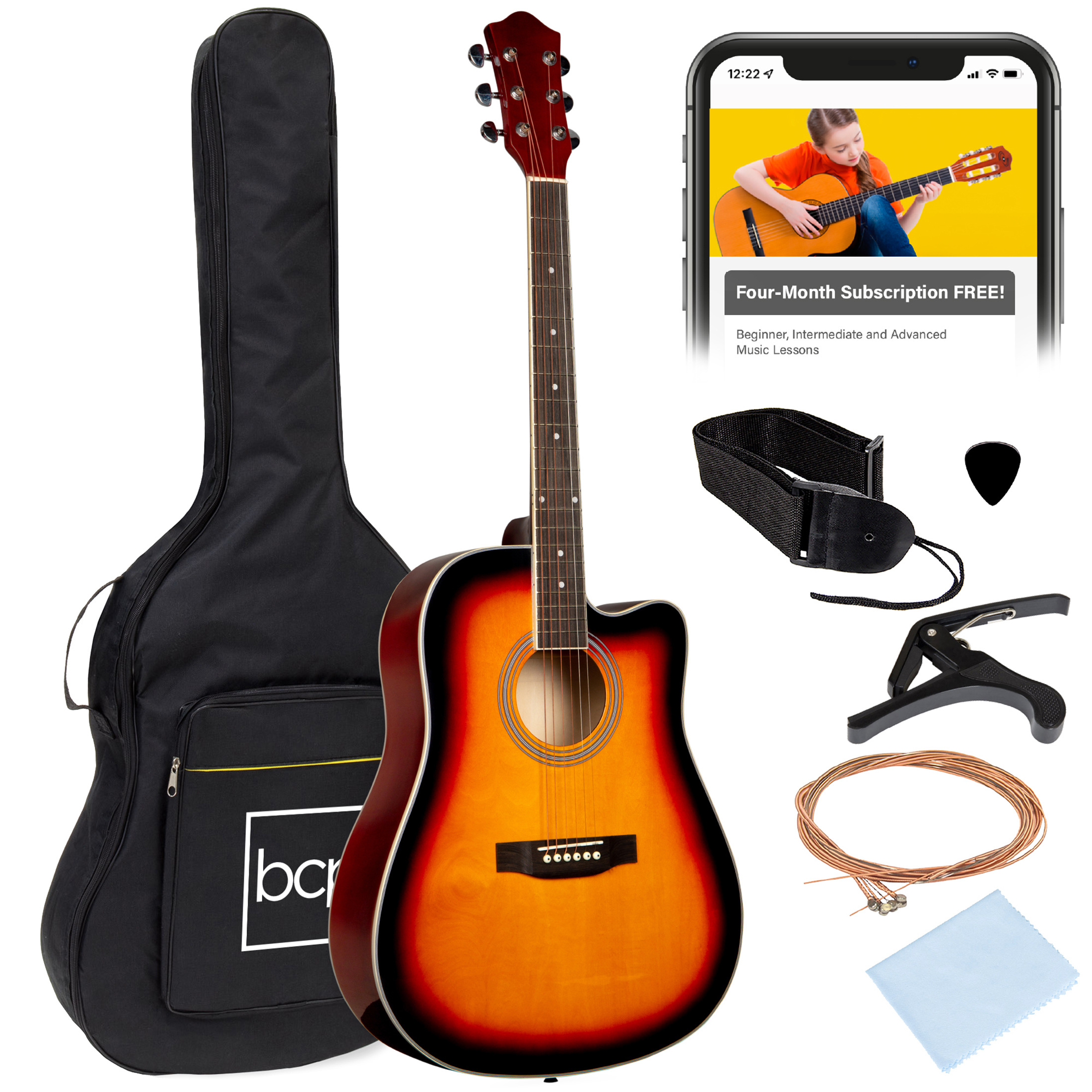 Best Choice Products 41in Full Size Acoustic Guitar Starter Set photo 1