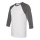 thumbnail image 1 of Raglán de béisbol de manga de tres cuartos unisex - asfalto / blanco - Bella Camiseta de manga corta, 1 of 1