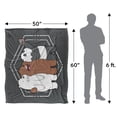 thumbnail image 5 of We Bare Bears Blanket, 50"x60", Selfie Silky Touch Sherpa Back Super Soft Throw Blanket, 5 of 5