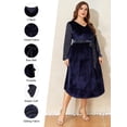 thumbnail image 6 of LapaPlus Women Plus Size Dresses Mesh Sleeve Party Evening Velvet Dress, Sizes XL-6XL, 6 of 6
