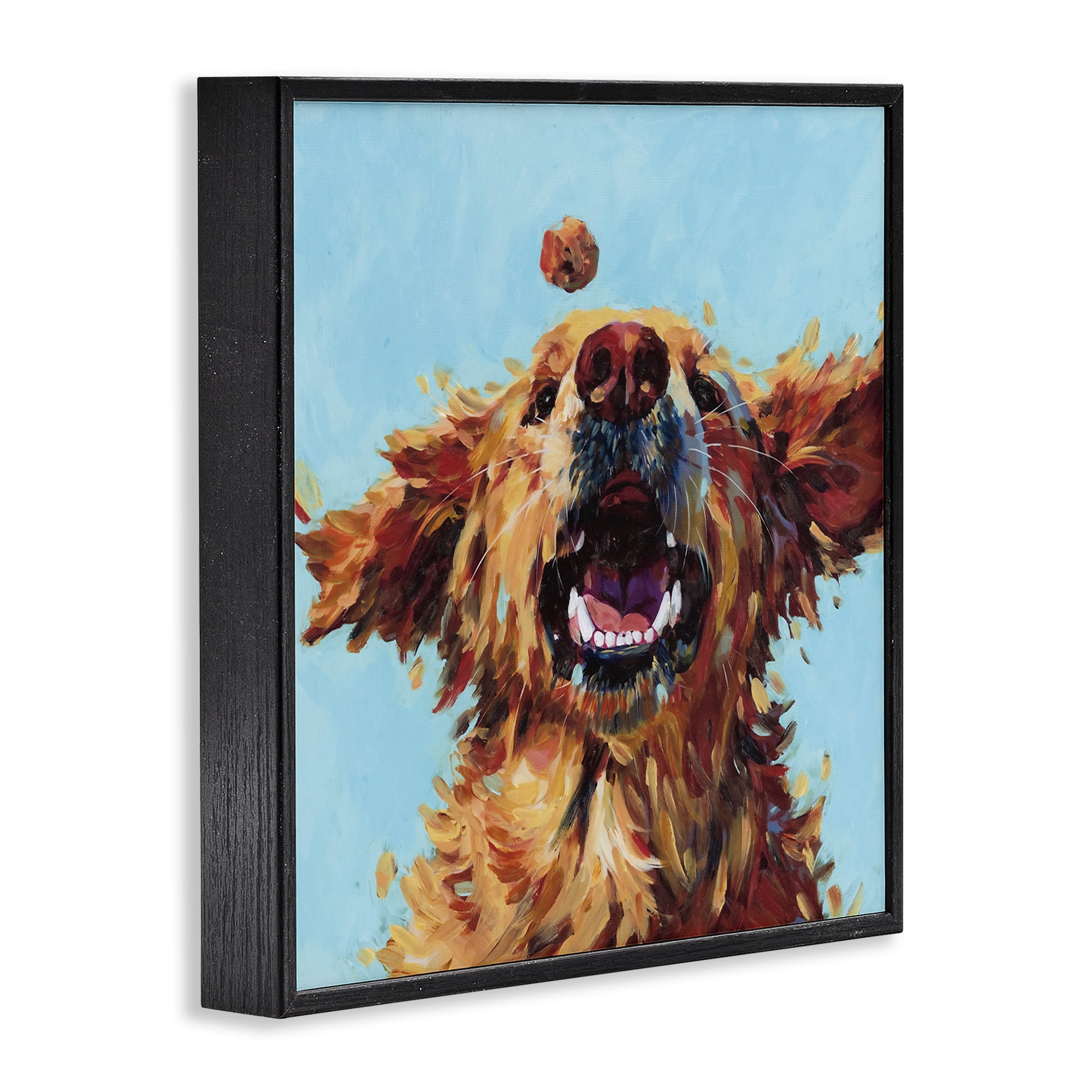Stupell Industries Treato Loyal Dog Black Framed Giclee Art, design by Studio Bautista