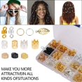 thumbnail image 5 of Rzvnmko 200Pcs/box Metal Hair Cuffs Hair Braiding Bead Metal Sheets Ring Braid Dreadlocks Beads Clips with Storage Box, 5 of 11
