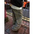 thumbnail image 4 of Pantalones de leopardo lavados retro Y2K New Harajuku, pantalones vaqueros holgados rectos de cintura alta de hip-hop, traje callejero punk para hombres, pantalones anchos góticos, 4 of 5