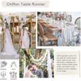 thumbnail image 4 of XINQIHANG White Chiffon Table Runner 2 Packs 27x120 Inches Romantic Rustic Wedding Table Runner 10ft Long Table Runners for Bridal Shower Decorations, 4 of 7