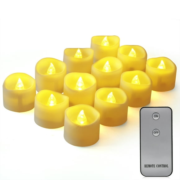 12PCS Christmas Flameless Candle Creative LED Candle with Remote Control