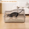 thumbnail image 4 of Bingirl Stainless Steel Enclosed Litter Box with Lid: Includes Cat Litter Mat, Scoop, Extra - Large High - Sided Trays, and Easy - Clean Detachable Design, 4 of 7