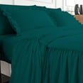 thumbnail image 5 of DNG Creations 4-Piece Long Ruffle Sheet Set 15-Inch Deep Pocket (Solid Teal - Full), 5 of 7