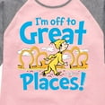 thumbnail image 3 of Dr. Seuss - I'm Off To Great Places - Toddler And Youth Raglan Graphic T-Shirt, 3 of 6