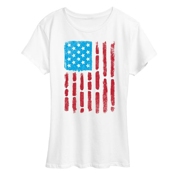 Instant Message - Tie Dye Flag - Women's Short Sleeve Graphic T-Shirt