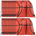 thumbnail image 1 of 24Pcs Drawstring Backpack Portable Foldable Lightweight Waterproof Sports Bag for Men Women Gifts, 1 of 5
