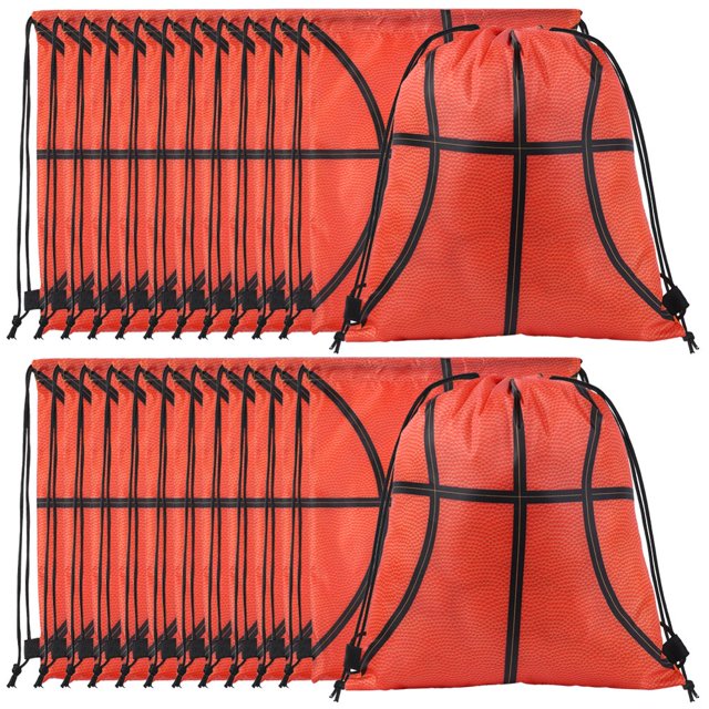 24Pcs Drawstring Backpack Portable Foldable Lightweight Waterproof Sports Bag for Men Women Gifts