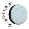 thumbnail image 4 of Fotbe Milk Tea Funda de Llanta de Repuesto con Estampado, Engrosada, Ajuste Universal para Jeep, Remolque, RV, SUV, Camión-15 inch, 4 of 6
