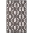 thumbnail image 3 of SAFAVIEH Barcelona Melinda Geometric Shag Area Rug, Silver/Ivory, 5' x 8', 3 of 7