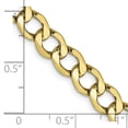thumbnail image 2 of Auriga Fine Jewelry 10K Yellow Gold 6.5 mm Semi-Solid Curb Link Chain Necklace for Men's 26", 2 of 7