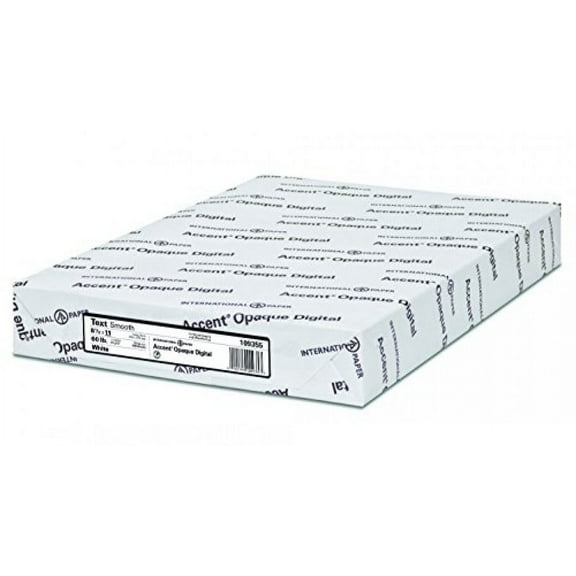 Accent Opaque Digital Inkjet with ImageLok Technology, White, 24lb / 60lb, Letter, 8.5 x 11, 95 Bright, 500 Sheets / 1 Ream, (209355R) Made In The USA