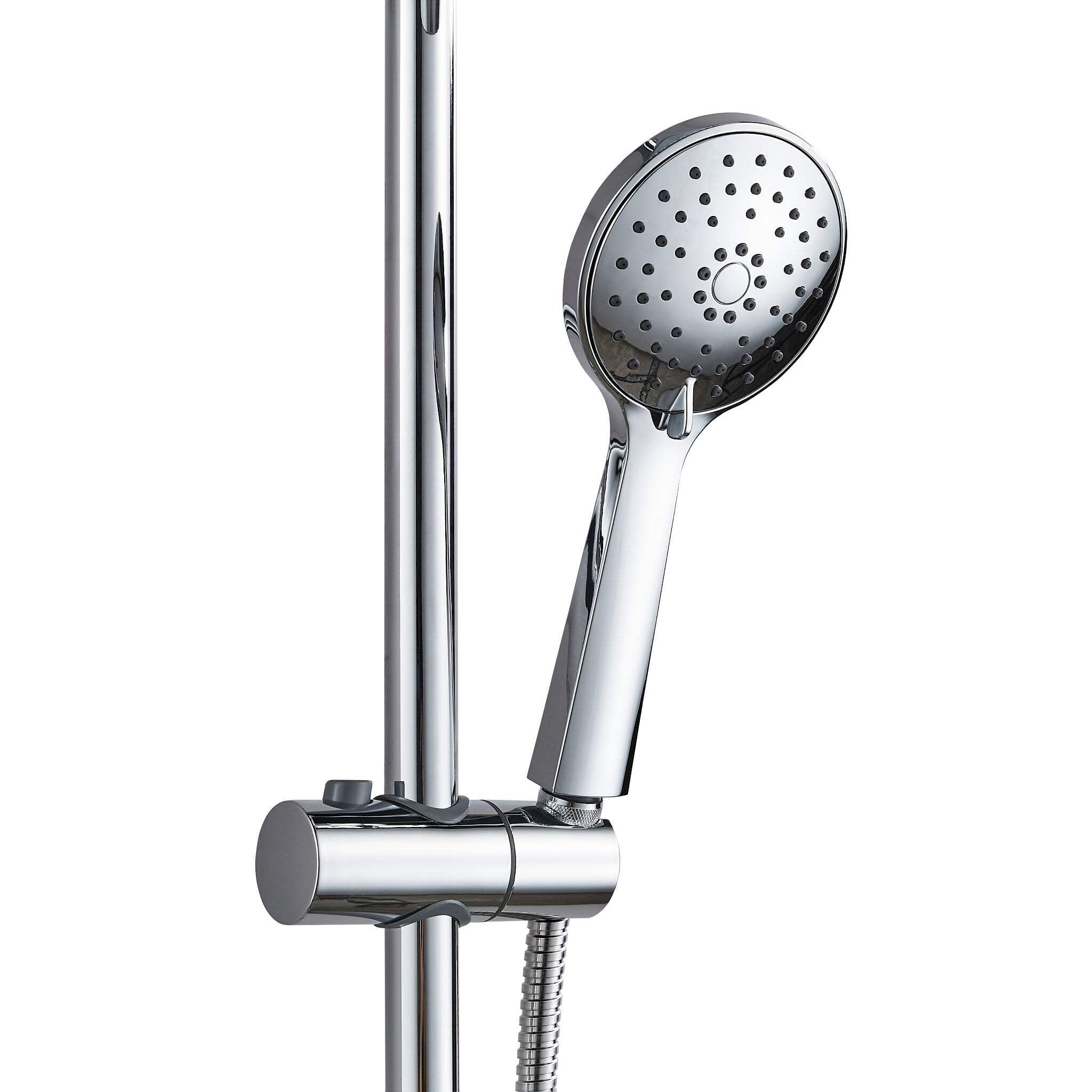 Fennocasa Polaris 2 Shower Set - 6" High-Pressure Rain Shower Head & Handheld Combo - Brushed Nickel