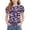 Purple, variant on Bnwani Girls T-shirts Summer Breathable Shirt Short Sleeve Printed Tops Army Green Sizes 4-15