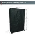 thumbnail image 3 of Covered Living Storage Shelving unit cover, fits racks 48"Wx18"Dx72"H in Black, 3 of 8