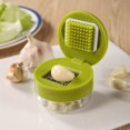 thumbnail image 7 of Garlic Dicer with Stainless Steel Blades,Garlic Press and Chopper with Storage Container, Stainless Steel Blades,Hand Presser Grinder Crusher Practical Kitchen Tools,Green,2.67x2.16", 7 of 7