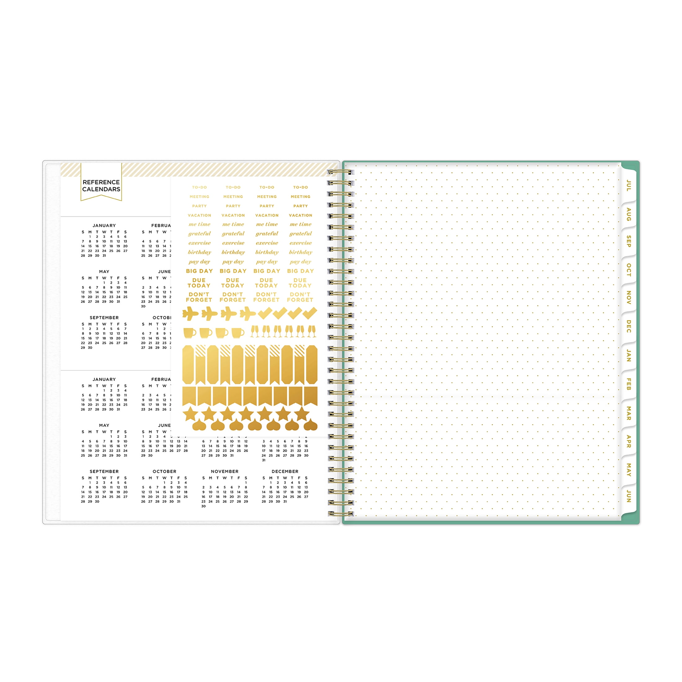 Day Designer for Blue Sky 2024-2025 Weekly Monthly Planner, 8.5x11, Palms