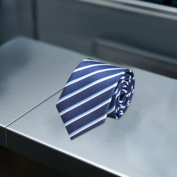 Men's 8cm Wide Solid Color Polyester Necktie for Business Casual and Formal Attire