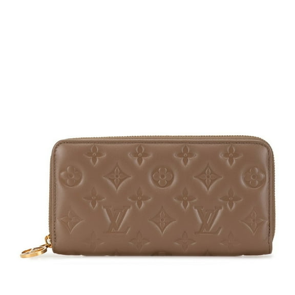 Pre-Owned Louis Vuitton Monogram Embossed Zippy Wallet Long M81511 Taupe Beige... (Good)