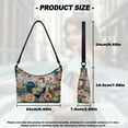 thumbnail image 7 of Kuiaobaty Rooster Flower Print Hobo Purse for Women Lightweight Vegan Leather Shoulder Handbag with Smooth Zipper Vintage Durable Underarm Sling Bag for Travel, 7 of 7