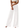 thumbnail image 2 of AUNVITO Women's Wide Leg Pants Elastic Waistband with Pockets Loose Fit Casual and Comfortable, 2 of 8