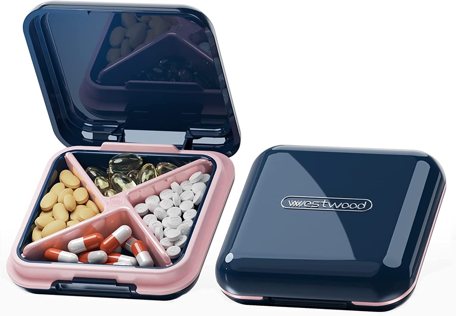 20 Compartment Large Pill Case with Airtight, Waterproof Seal, Medicat –  Pill Thing