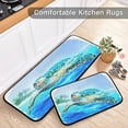thumbnail image 5 of SKYSONIC 2PCS Sea Turtle Kitchen Rug and Mat Summer Floor Runner Rug Anti Fatigue Non Slip Comfort Mat for Doormat Laundry Room Hallway 19.7"x27.6"+19.7"x47.2", 5 of 7