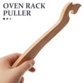 thumbnail image 3 of Shisuyan Oven Rack Puller Khaki Wood Stainless Steel 1Pack 11.0X1.6X0.4In, 3 of 9