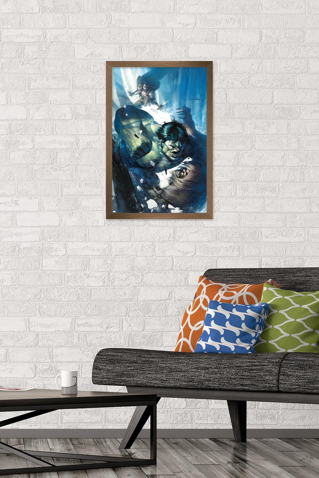 Marvel Kraven The Hunter - Incredible Hulk #11 Wall Poster, 14.725" x 22.375" Framed