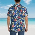 thumbnail image 4 of Honeii Cute Popcorn Print Men’s Hawaiian Shirt,Classic Button-Down Short Sleeve Shirt, for Beach, Vacation, and Outdoor Activities,X-Large, 4 of 7