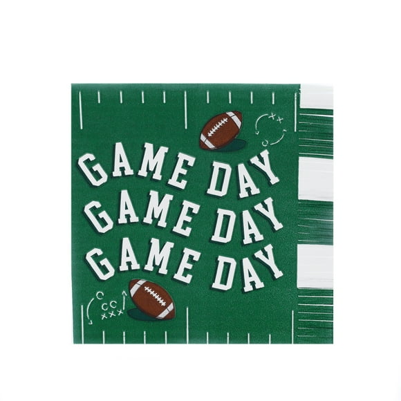 Packed Party 'Game Day' 6.5" Disposable Fringe 3-Ply Lunch Napkin, 20ct.