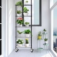 thumbnail image 4 of Ciwapet 22" Wide Heavy Duty Metal Rolling Storage Shelf with 5 Adjustable Rack for Kitchen Bathroom Laundry Room Household Use, 4 of 10