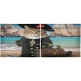 thumbnail image 3 of GZHJMY 24 Inch Length Kitchen Curtains Pirate Captain Cat 2 Panels Half Window Sheer Curtains Rod Pocket Farmhouse Short Drapes for Bathroom Cafe Basement Home Decor, 3 of 7