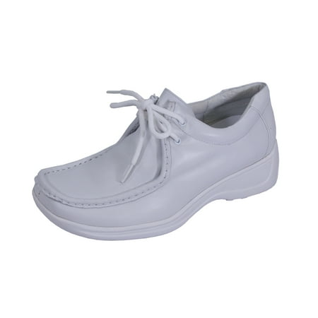 

24 HOUR COMFORT Kris Wide Width Comfort Shoes For Work and Casual Attire WHITE 10.5