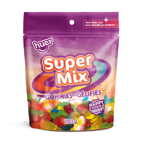 Huer Super Mix Gummy 180g - Soft fresh gummies - Free of Peanuts and Tree Nuts., Huer Super Mix Gummy 180g