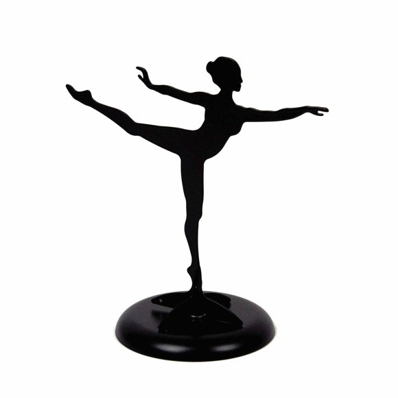 Kikkerland - Soporte para Joyas, Bailarina, Negro, 7.1 (H) x 7 (W) x 4 (H) Inches, 1