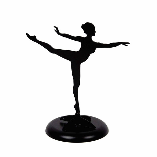 Kikkerland - Soporte para Joyas, Bailarina, Negro, 7.1 (H) x 7 (W) x 4 (H) Inches, 1